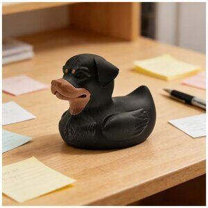 Duck Collectible Figurines Rottweiler Duck Hybrid Figurine Jeep Duck Collection